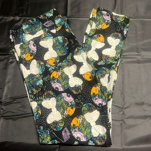 Minnie Mouse Flowered Lularoe Leggings Tall & Curvy